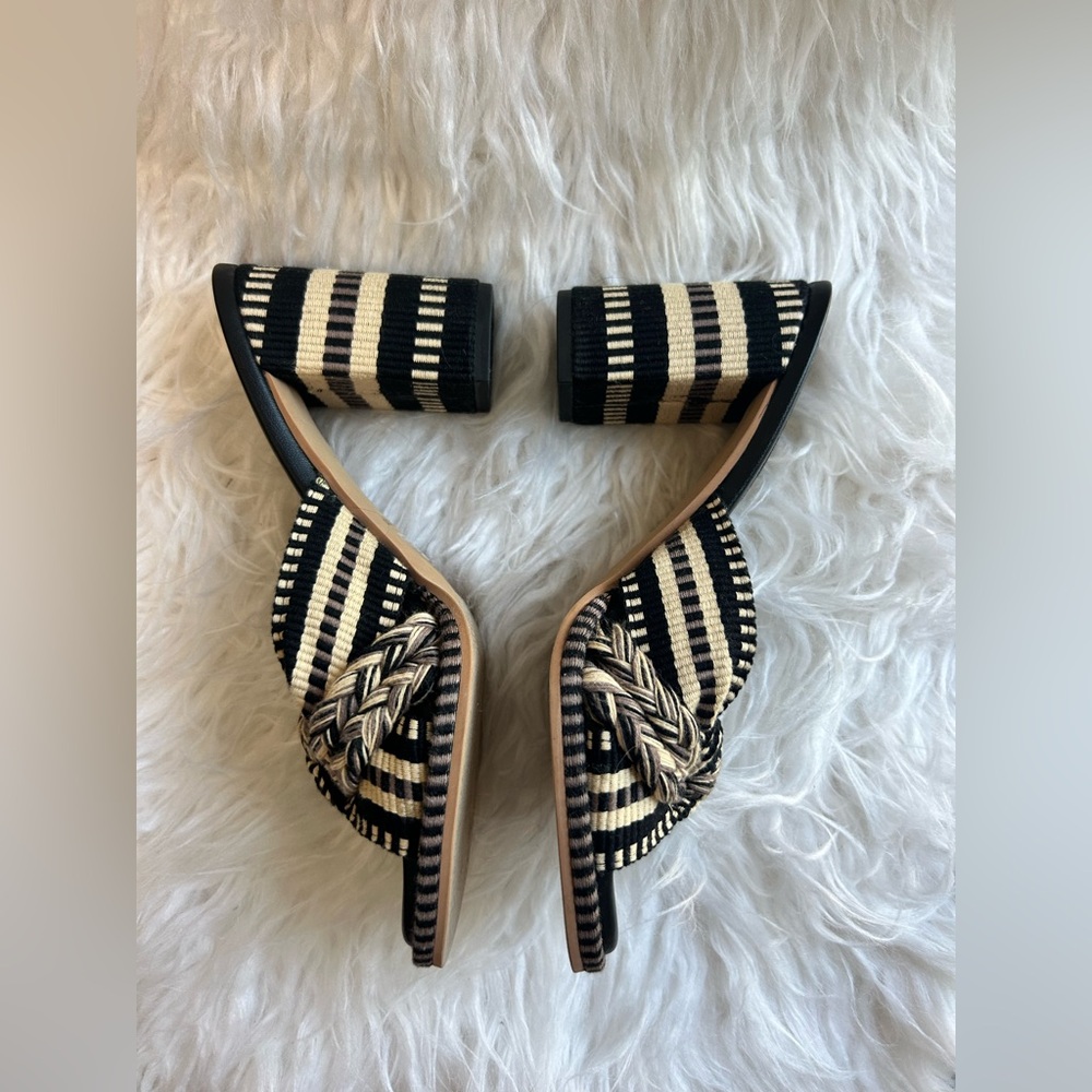 Dolce Vita Black & Cream Mule Sandals, NWOT